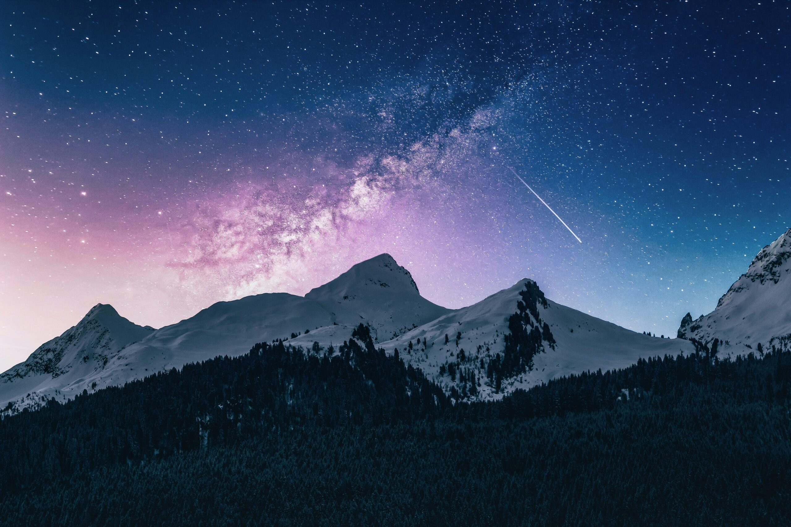 mountain night skyline